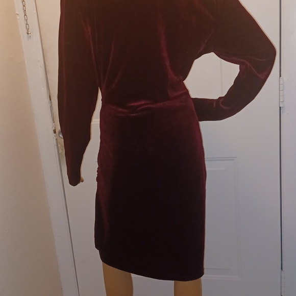 Long Sleeve Velvet Dress - Picture 3 of 6